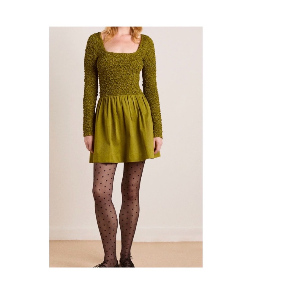 Olive Green Long Sleeve Dress